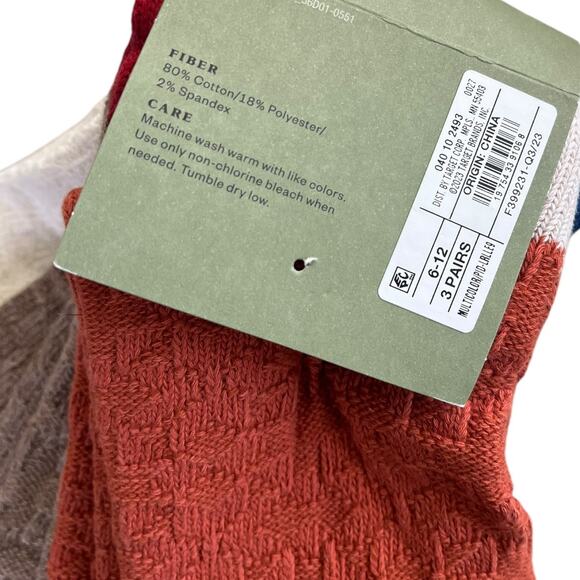 Goodfellow & Co 3-pack crew socks textured multicolor Men's shoe size 6-12 NWT - Picture 3 of 3